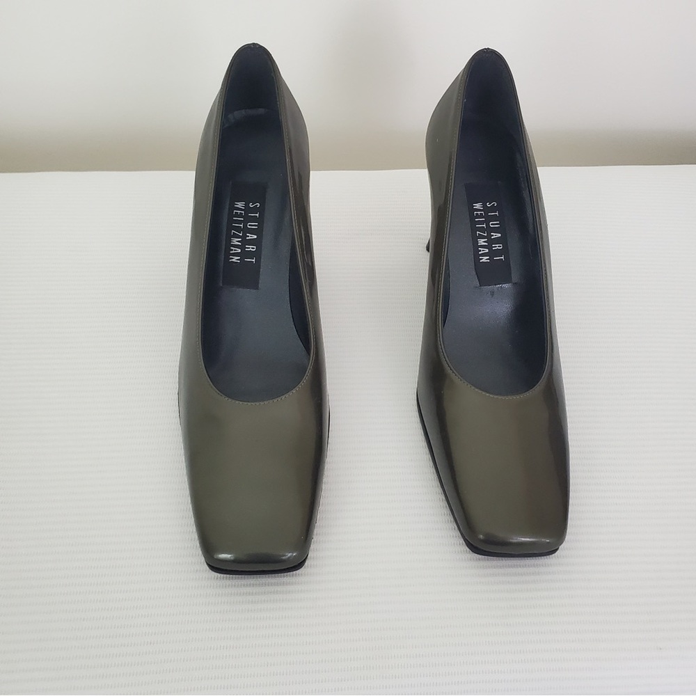 Stuart Weitzman Square Toe Shoes Patent Leather
